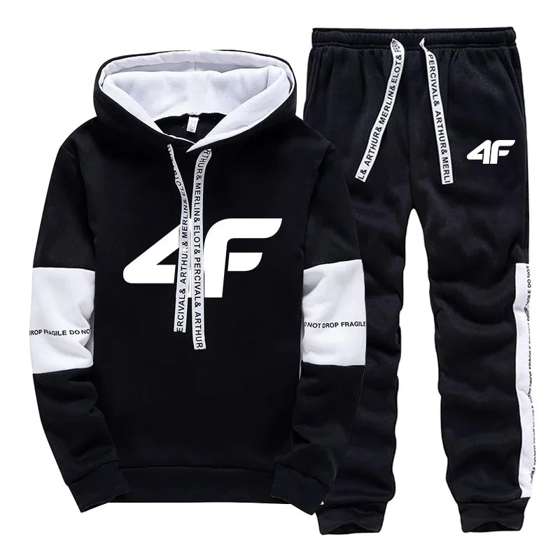 Sports Hot Sale Men's Tracksuit Hooded Long Sleeves Casual Single Piece Sweatshirts And Daily Sweatpants Comfort Outdoor Jogging ZITA LA BELLE ÉLITE