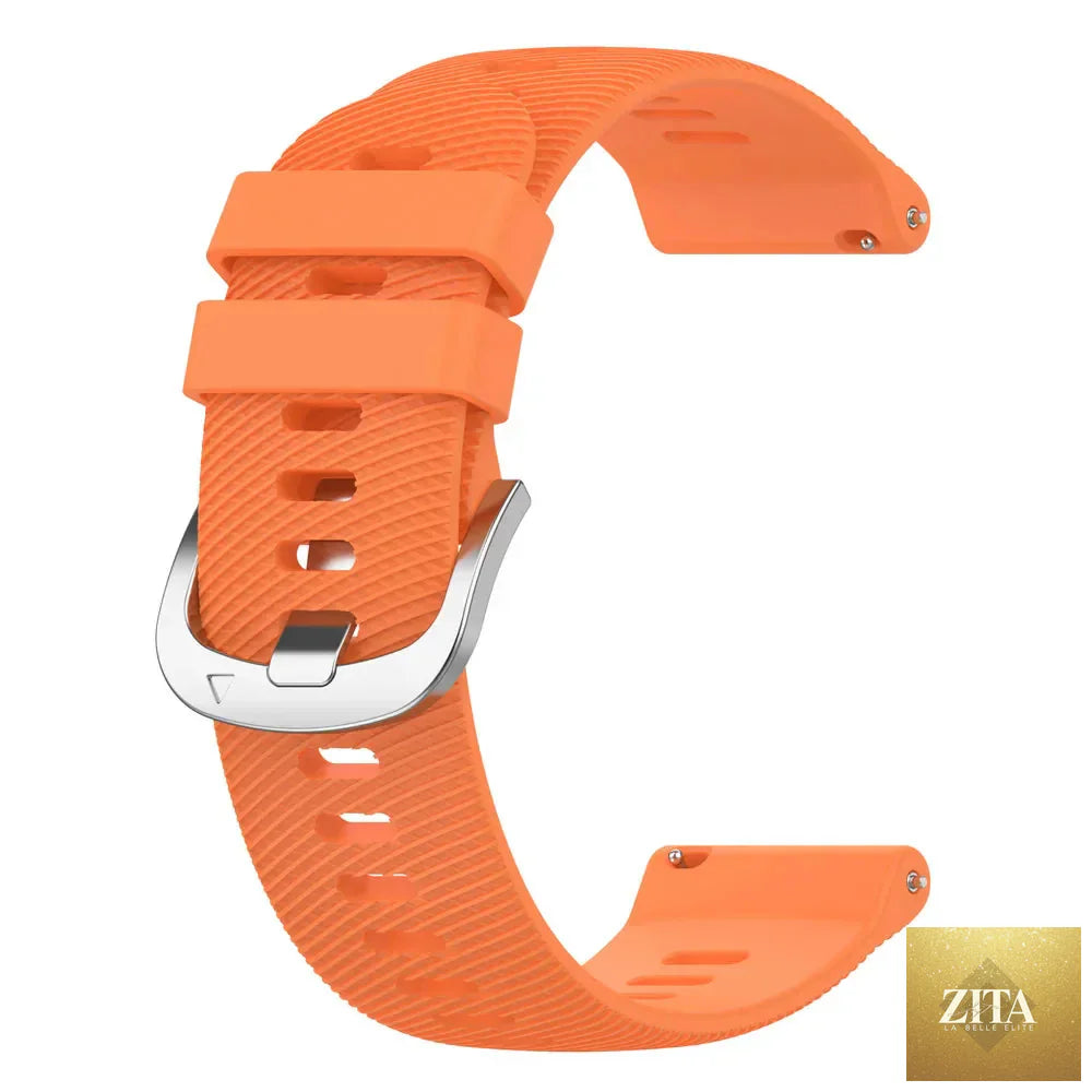 Coros silicone sport watch strap for Pace Series and APEX watches, black band with textured surface from BandsCo Straps