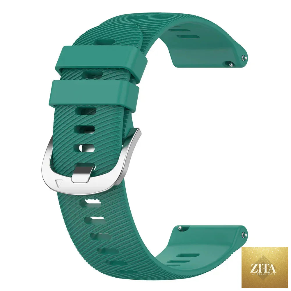 COROS silicone sport watch strap for Pace Series and APEX watches by BandsCo Straps, showing a flexible black band with textured surface.