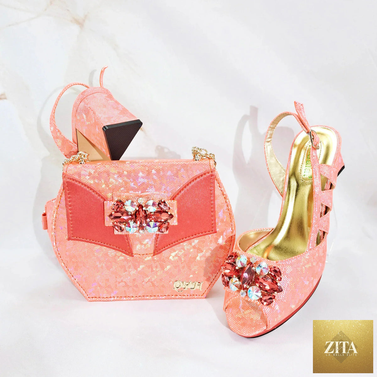 Luxury Italian shoes and bag set by EdleessFashion, featuring elegant design and high-quality craftsmanship.