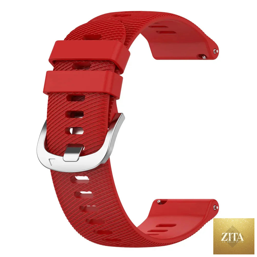 Coros silicone sport watch strap for Pace Series and APEX watches, black BandsCo Straps accessory with textured surface.