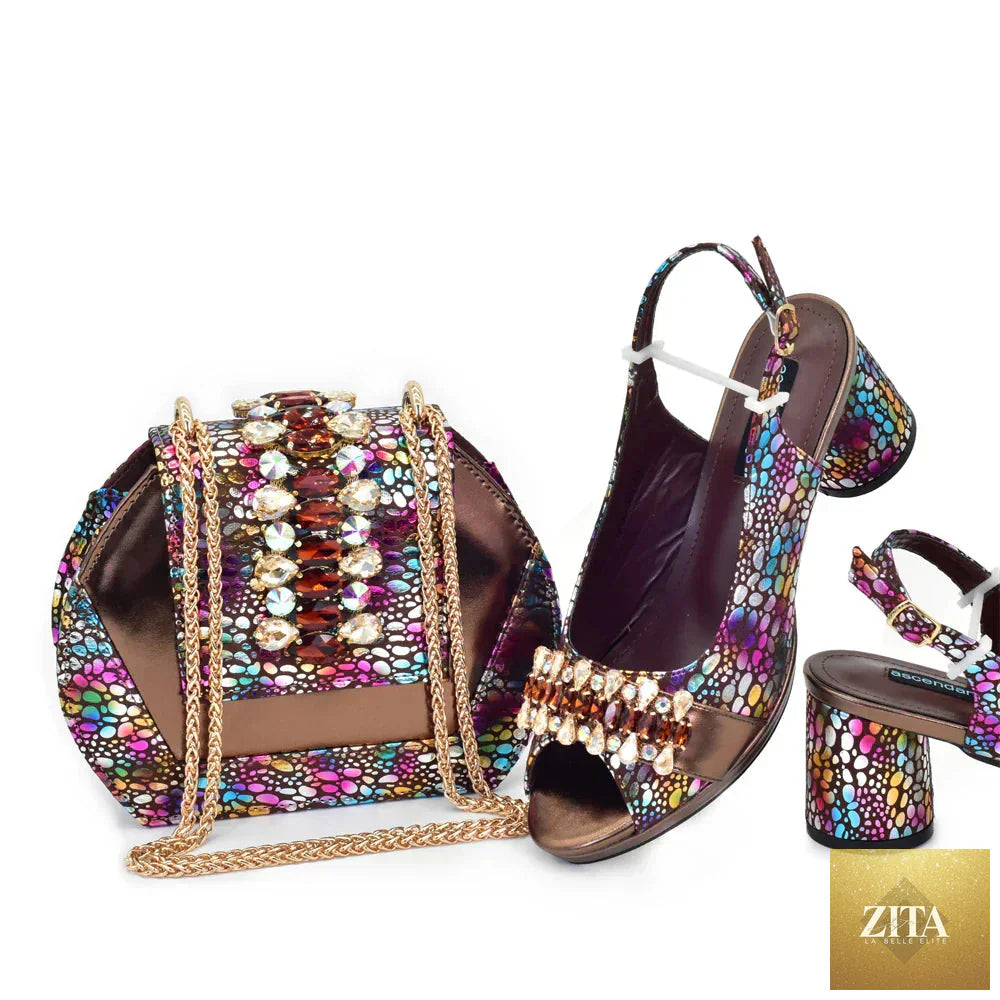 Elegant women's shoes and matching bags set from EdleessFashion, featuring luxurious design and high-quality craftsmanship.