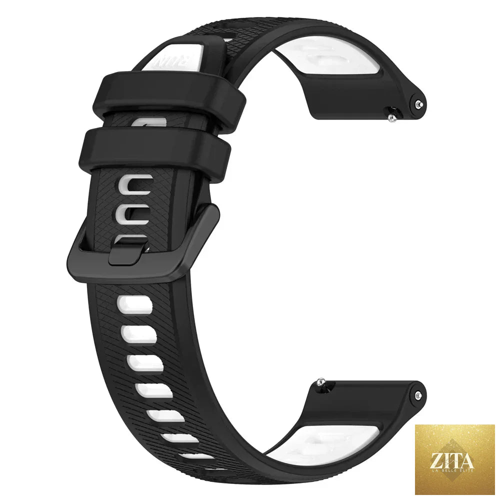 COROS silicone sport watch strap for Pace series and APEX, flexible and durable BandsCo Straps accessory, shown in black.