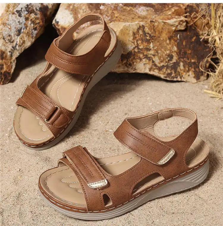 Women Summer Walking Sandals Shoes Wedge Non-Slip