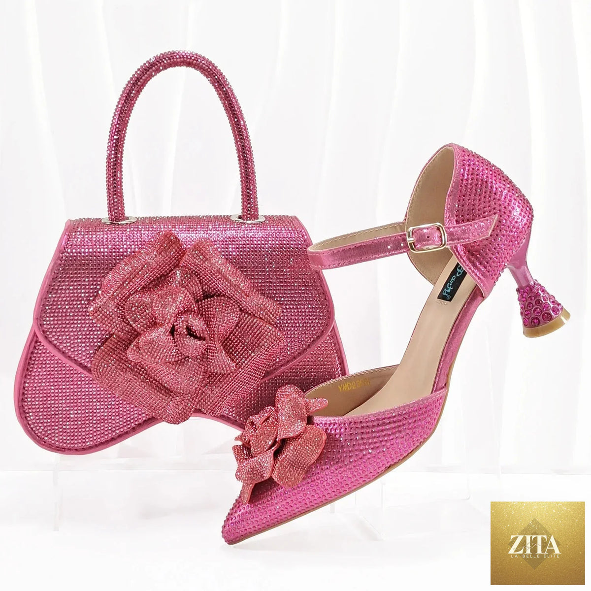 Luxurious EdleessFashion shoes and bag set featuring elegant footwear and matching handbag with stylish design.