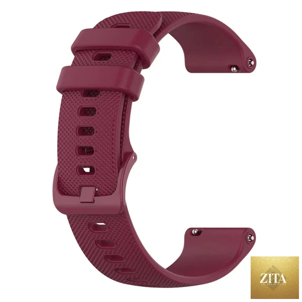 Coros silicone sport watch strap for Pace series and APEX watch, flexible black strap with textured surface by BandsCo Straps