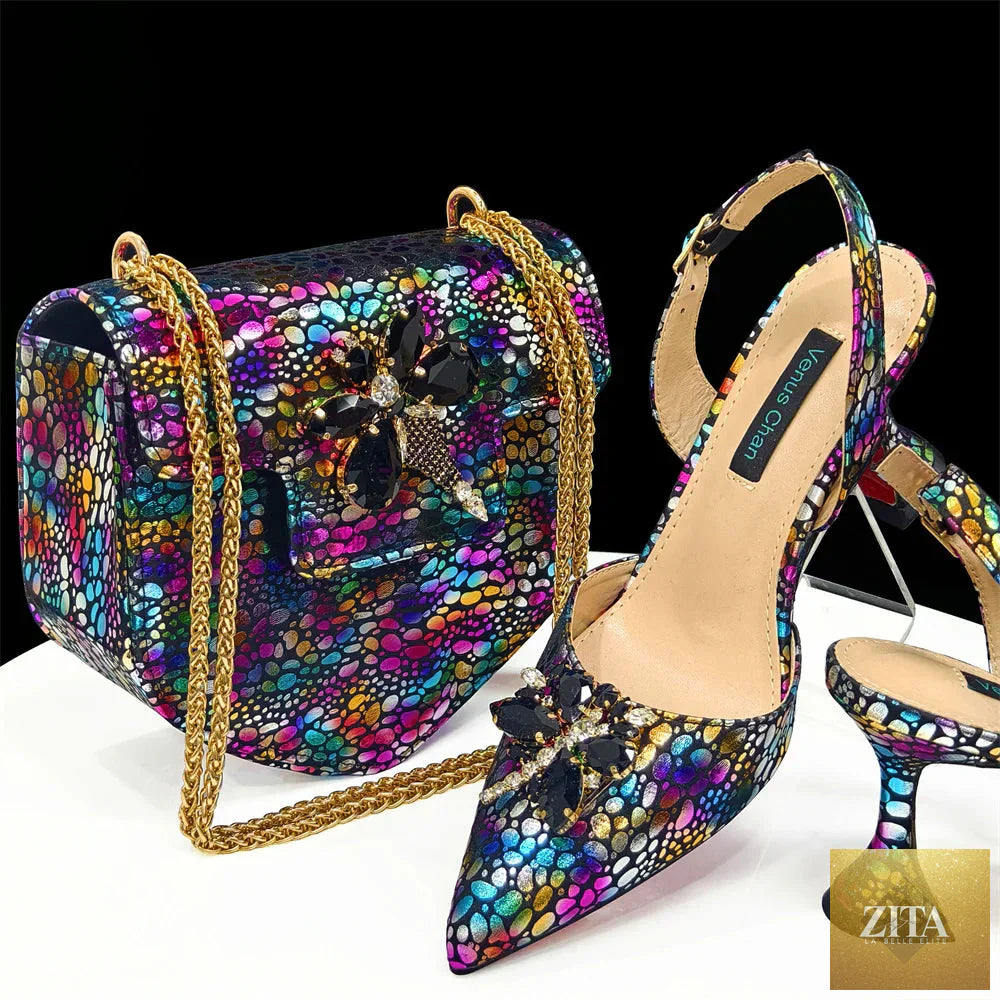 Luxurious shoes and bag set by EdleessFashion, featuring elegant design and high-quality materials.