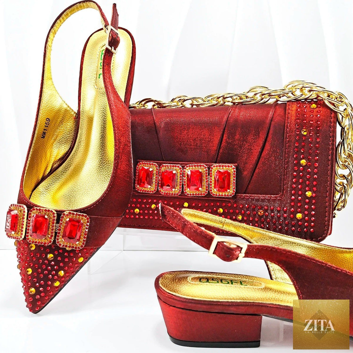 Elegant Italian style ladies shoes and matching bag set by EdleessFashion, featuring luxurious design and sophisticated detailing.