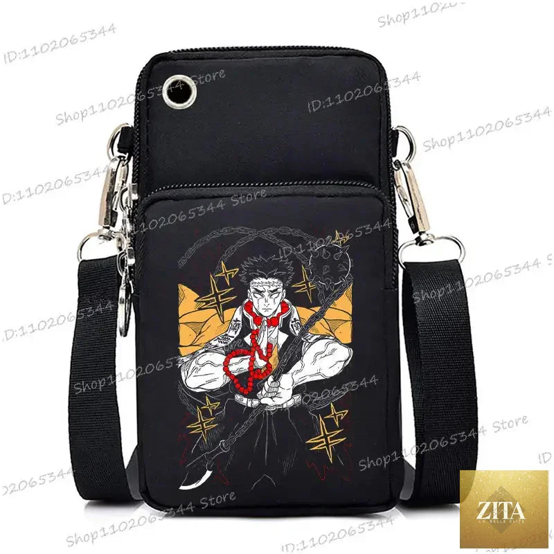 Zita La Belle Elite Demon Slayer Nezuko and Mitsuri crossbody purse backpack with vibrant anime character design.