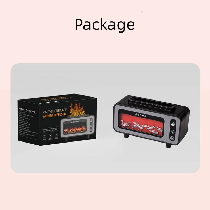 Fireplace Diffuser 7 Colors LED Ultrasonic Aroma Essential Oil 3D Maroon Asteria