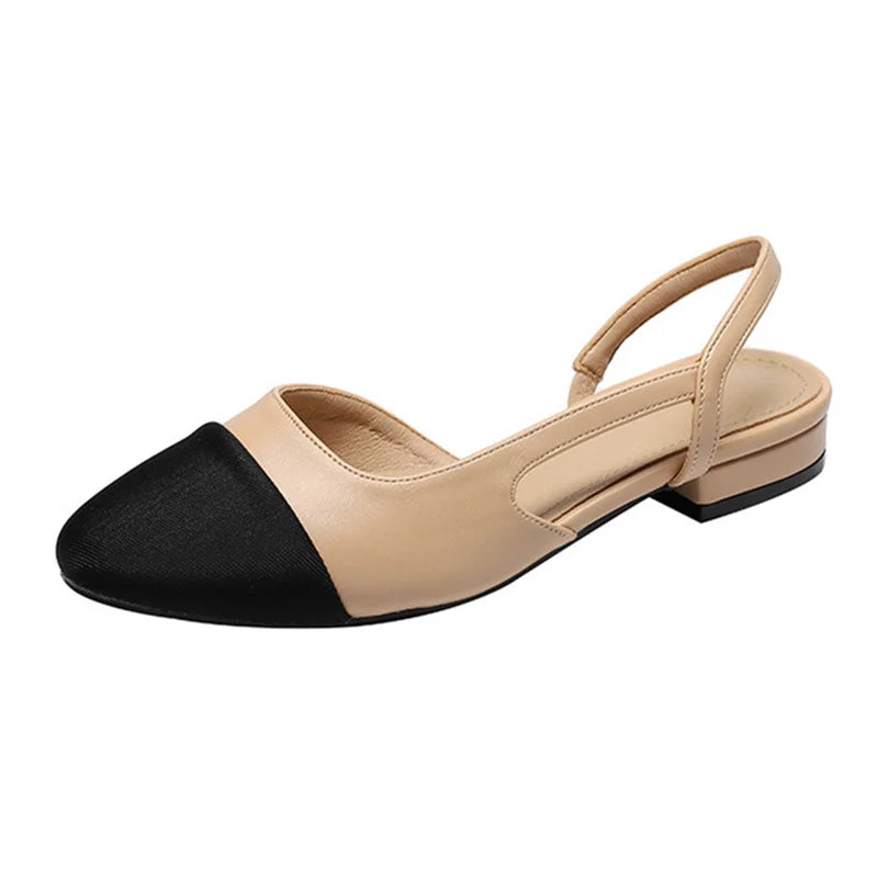 LadyShow.Store all-match flat sandals for women, non-slip soft leisure shoes with low heel and thick sole in mixed colors.