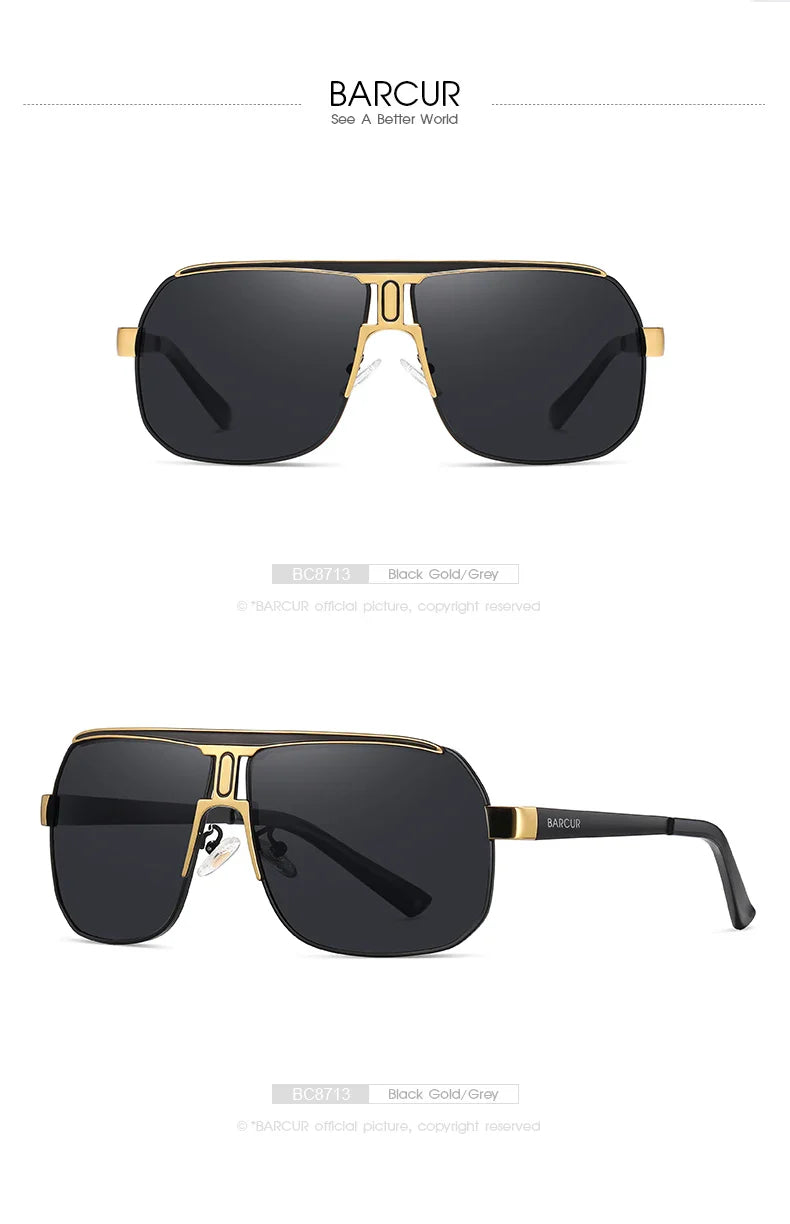 Stevvex BARCUR polarized sports sunglasses for men with gradient lenses, UV400 protection, ideal for fishing, driving, hiking, outdoor activities