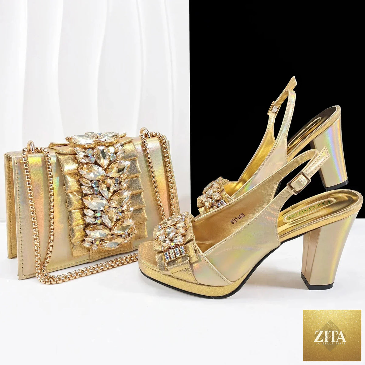 Elegant Italian shoes and matching bag set by EdleessFashion, featuring luxurious design and stylish details.