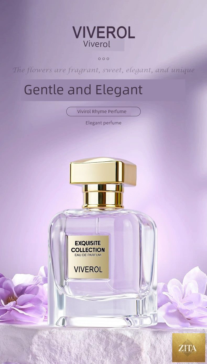 Viverol Women long-lasting light perfume with fresh wisteria flower scent in a gift box, by SMinvite, LLC.