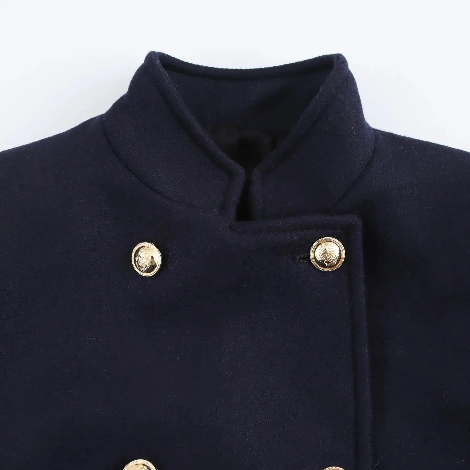 Winter Coat For Women 2024 Solid Lapel Double Breasted Long Cardigan Top Female Pokcet Streetwear Woman New In OuterCoat ZITA LA BELLE ÉLITE