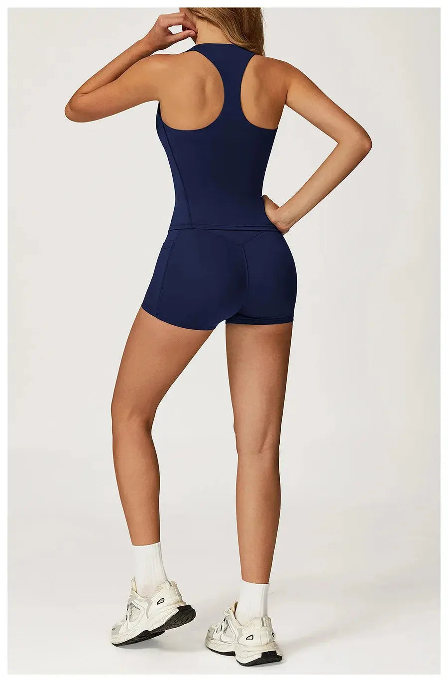 Yoga Set 2 Pieces Workout Outfits Fitness Sportswear Gym Tracksuit High Waist Leggings Sports Vest Athletic Wear Women Clothes ZITA LA BELLE ÉLITE