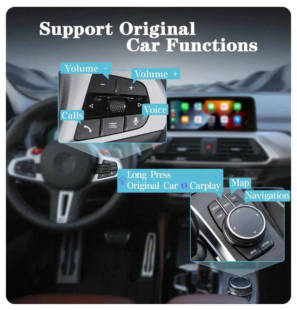 Wireless Apple CarPlay & Android Auto Mirror Link Functions Decoder For BMW NBT System 1 2 3 4 5 6 7 Series X1 X3 X4 X5 X6 MINI ZITA LA BELLE ÉLITE