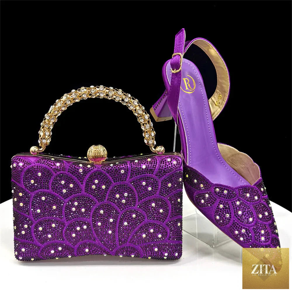 Elegant Italian shoes and handbags set by EdleessFashion featuring luxurious leather design and stylish accessories.