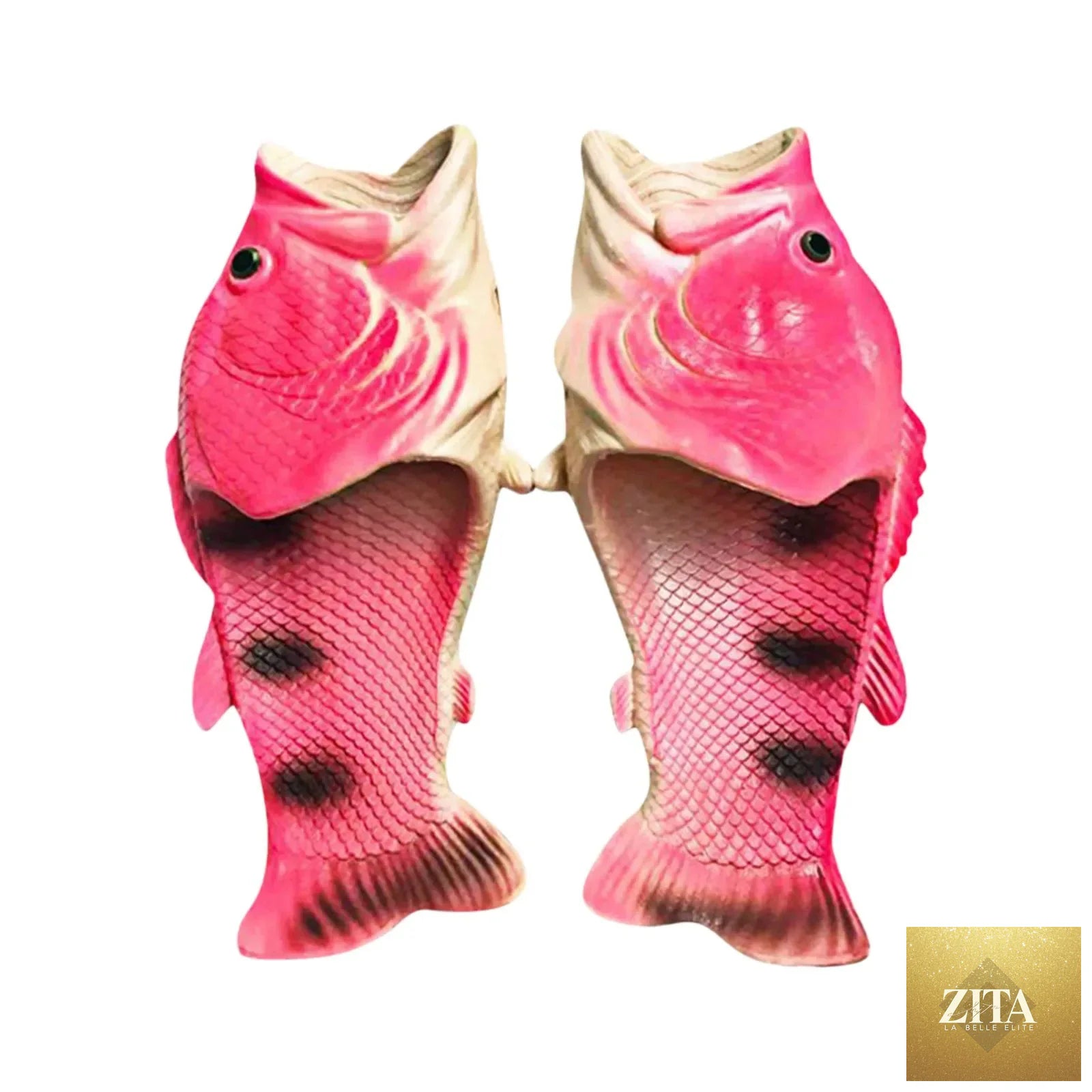 Funny slippers for women and couples, colorful fish design, summer beach sandals in large sizes 32-46, perfect family footwear.
