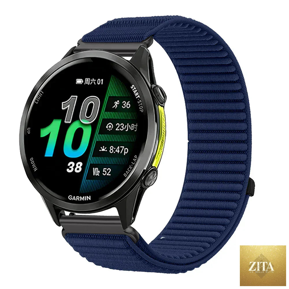Coros nylon breathable smartwatch band by BandsCo Straps, shown attached to a Coros smartwatch with a comfortable, lightweight design.