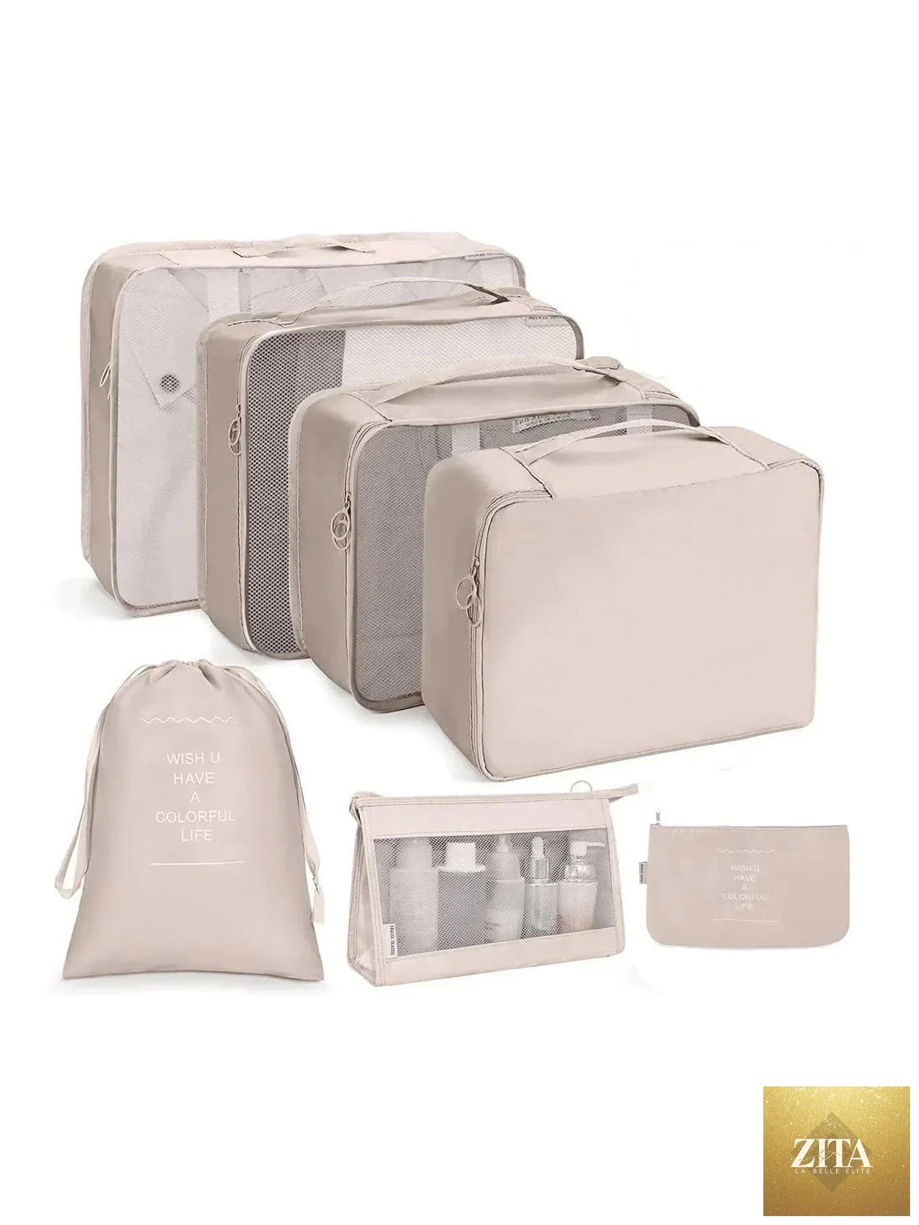 7/8/9/10-Pcs Travel Organizer Packing Cubes Set – Portable Luggage Storage Bags for Clothes, Shoes & Accessories
