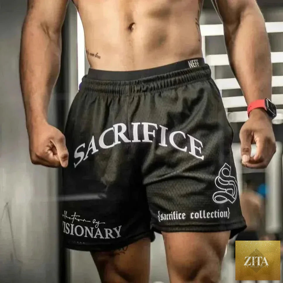 Men's American style quick dry basketball shorts by Zita La Belle Elite, featuring lightweight fabric and sporty design.