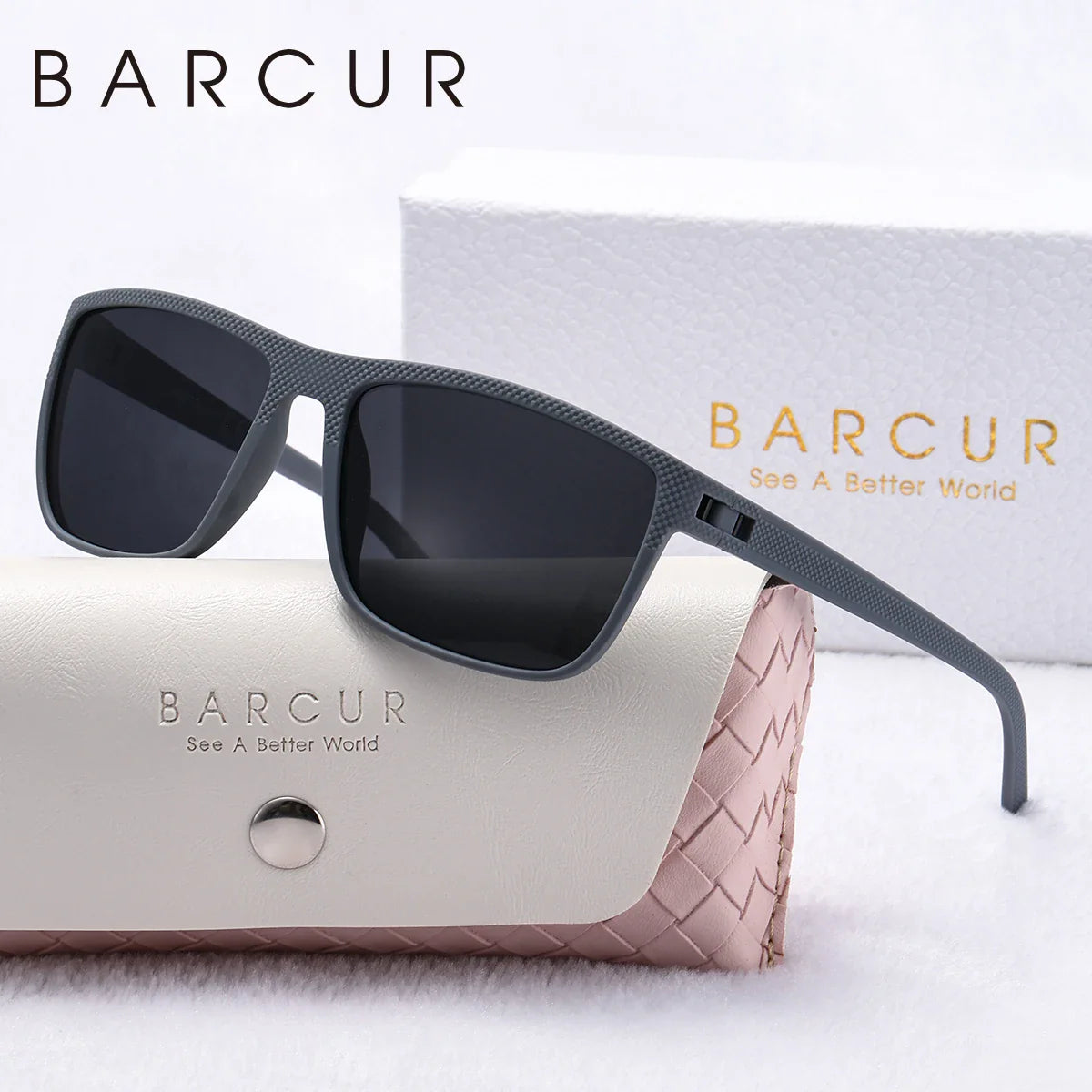 Stevvex trendy white and pink polarized sunglasses for women, lightweight square PC eyewear with UVA & UVB protection for summer.
