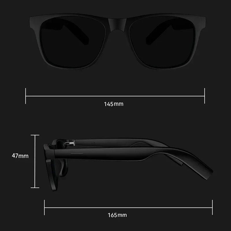 LadyShow Lenovo Smart Glasses with touch control, 8K HD camera, Bluetooth, voice assistant, and AI translation for adults.