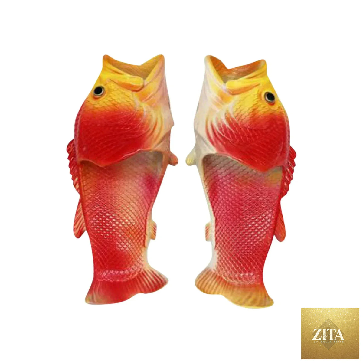 Funny LadyShow.Store women's slippers featuring colorful fish design, large size beach sandals for family and couples, summer footwear