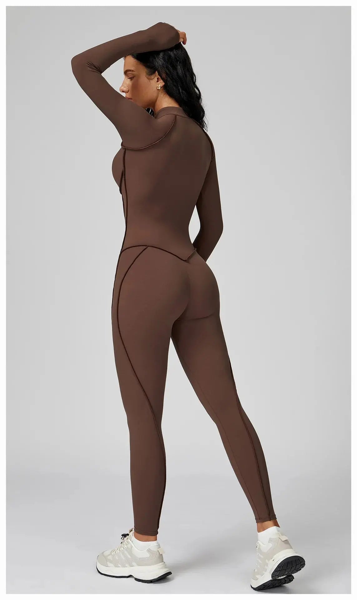 Yoga Set Women's Tracksuit Zipper Long Sleeve Jumpsuits One-Piece Suit Gym Push Up Workout Clothes Fitness Bodysuit Sportswear ZITA LA BELLE ÉLITE