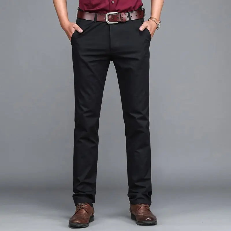 Summer Thin Slim Men's Cotton Casual Suit Pants