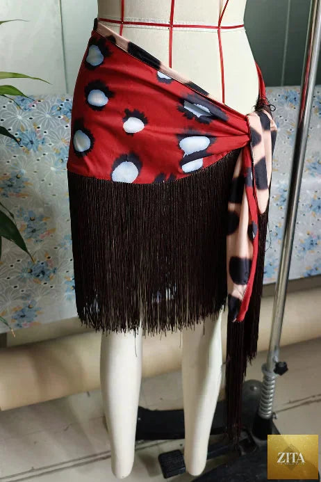 Sexy Printed With Detachable Scarf Women's Shirt Dress Lapel Collar Full Sleeve Button Mini Dresses 2026 Summer Chic Female Robe