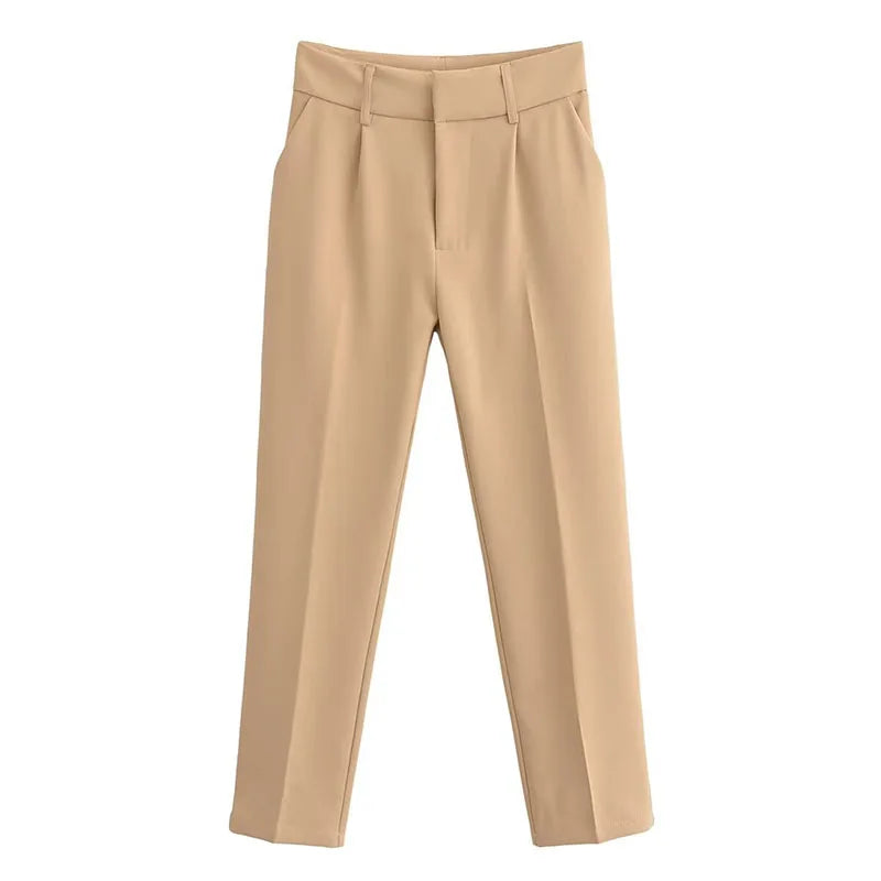 Women's Pencil Trousers High Waist Slimming Long Pants