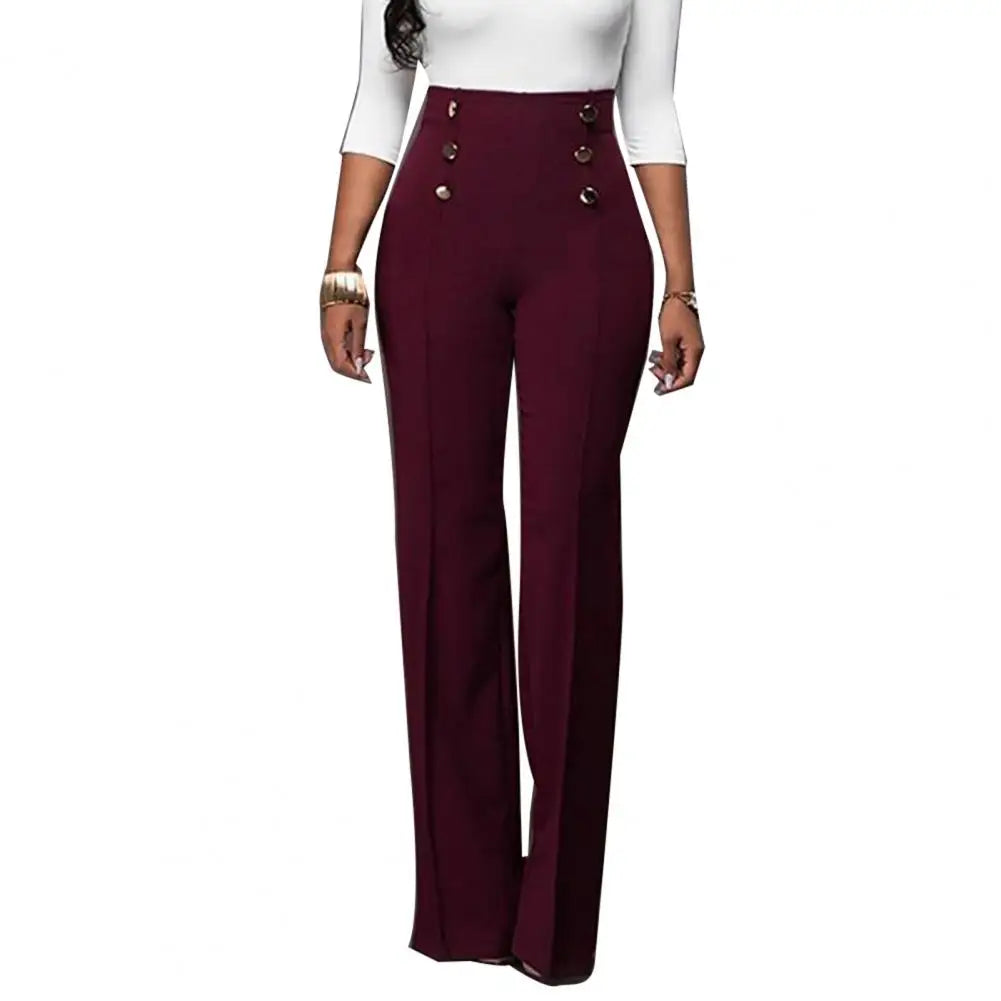 Women Wide Leg High Waist Comfortable Soft Bell-bottoms Pants