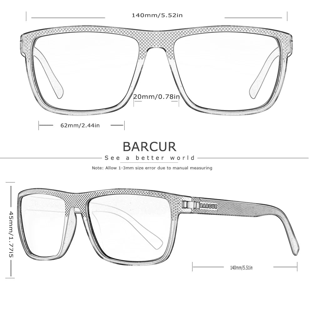 Stevvex BARCUR sports polarized sunglasses for men, lightweight TR90 square design with UV400 protection, ideal for fishing and travel.