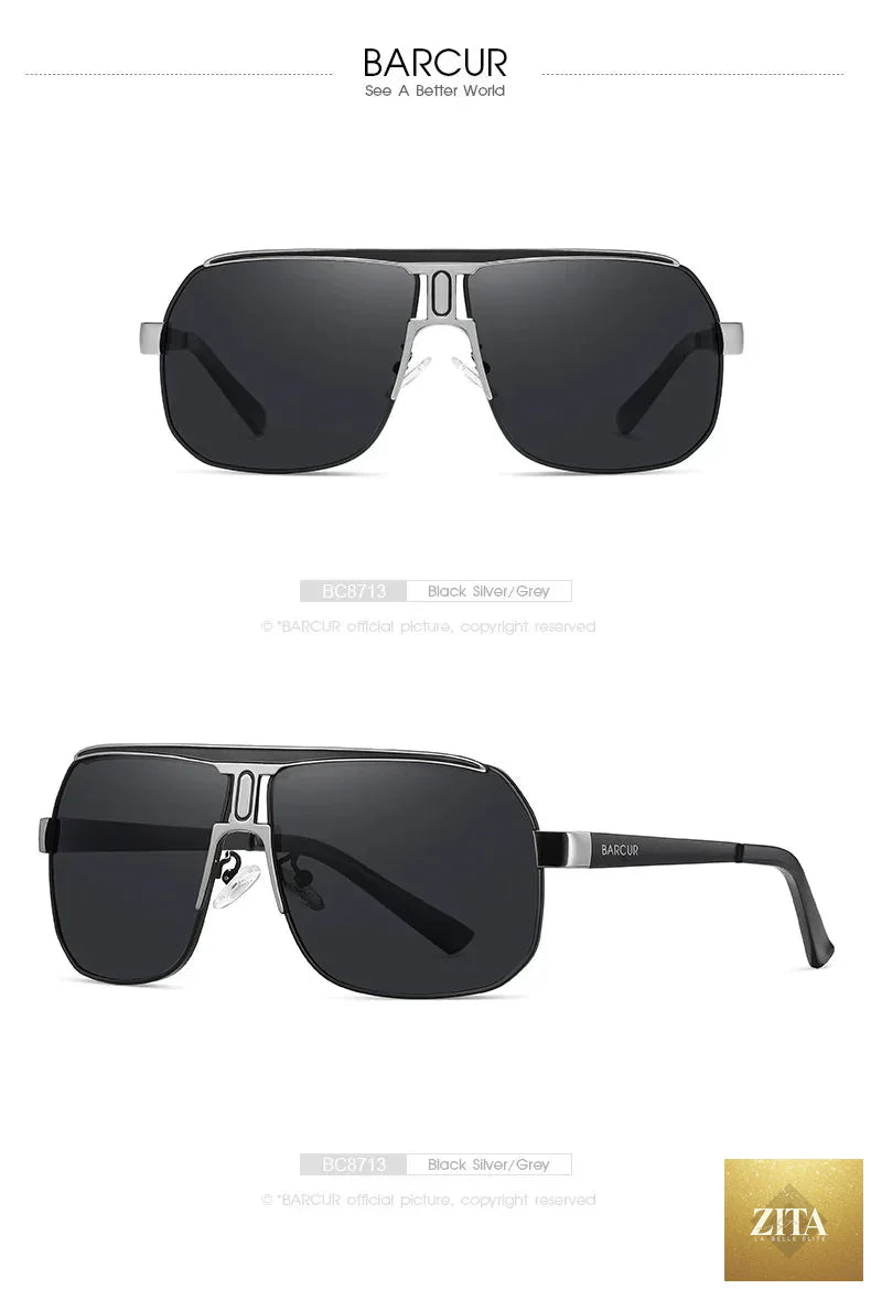Stevvex BARCUR polarized sports sunglasses for men with gradient lenses, UV400 protection, ideal for fishing, driving, hiking, outdoor activities.