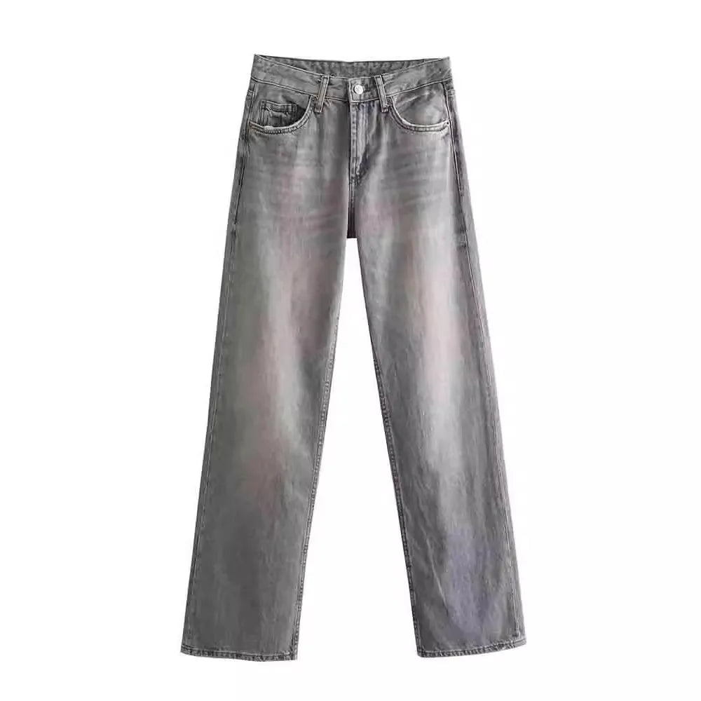 Women's Y2K High Waist Straight Leg Jeans