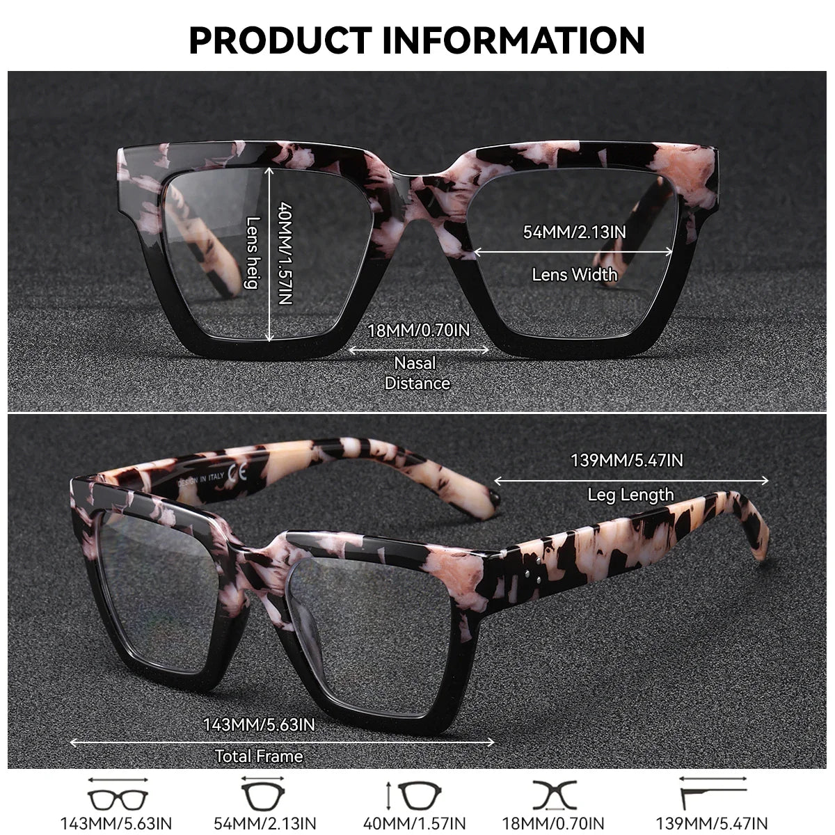 Stevvex pink square reading glasses with thick frame, lightweight blue light blocking computer eyewear for women and men.