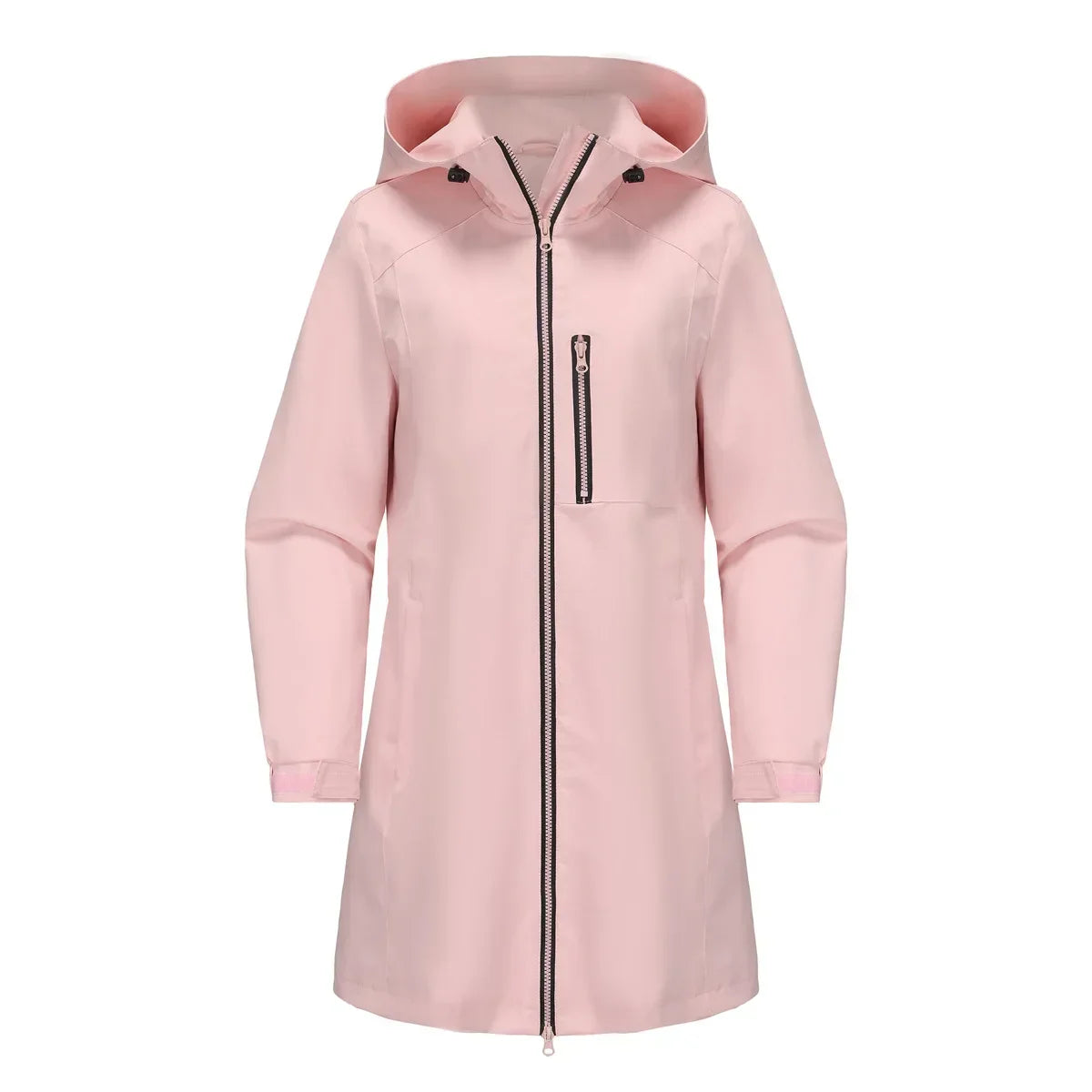 Spring Women's Hooded Long Jacket, Size S-3XL