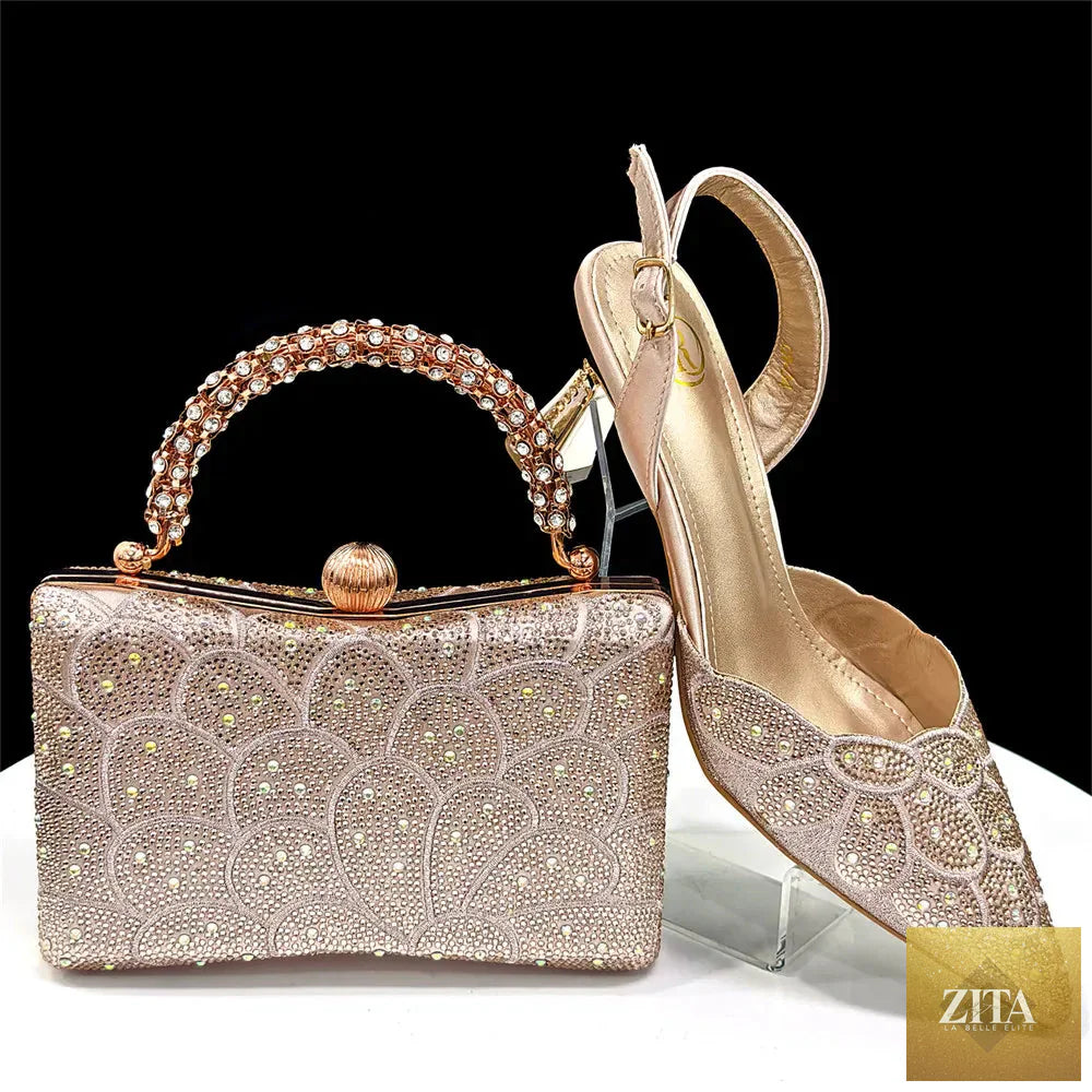 Elegant Italian shoes and handbags set by EdleessFashion featuring luxurious leather designs and sophisticated style.