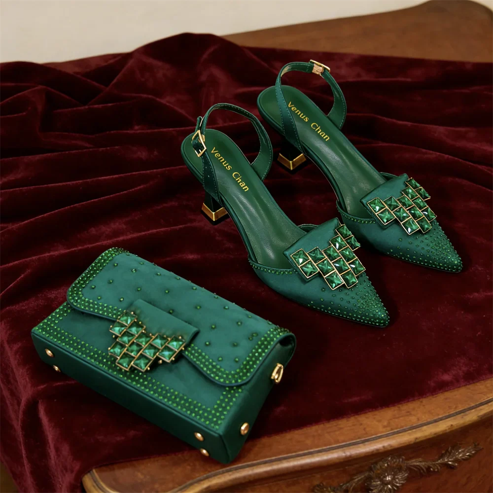 Elegant Italian design women's high heels and matching bag set by EdleessFashion, showcasing luxurious shoes and stylish accessories.