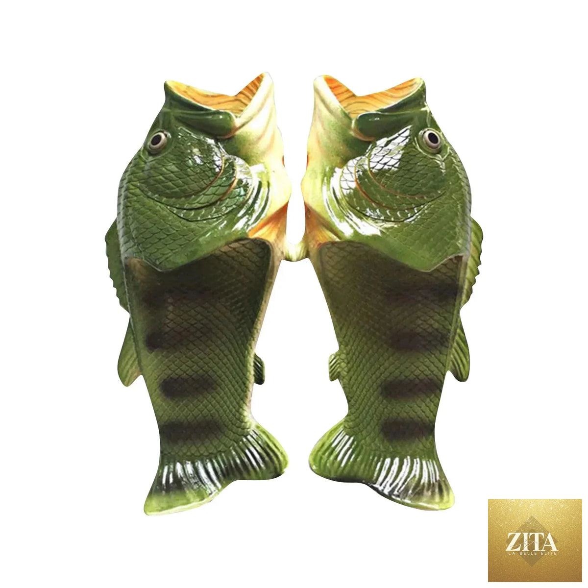 Funny LadyShow.Store women's slippers featuring colorful fish design, large sizes 32-46, ideal for summer beach wear.