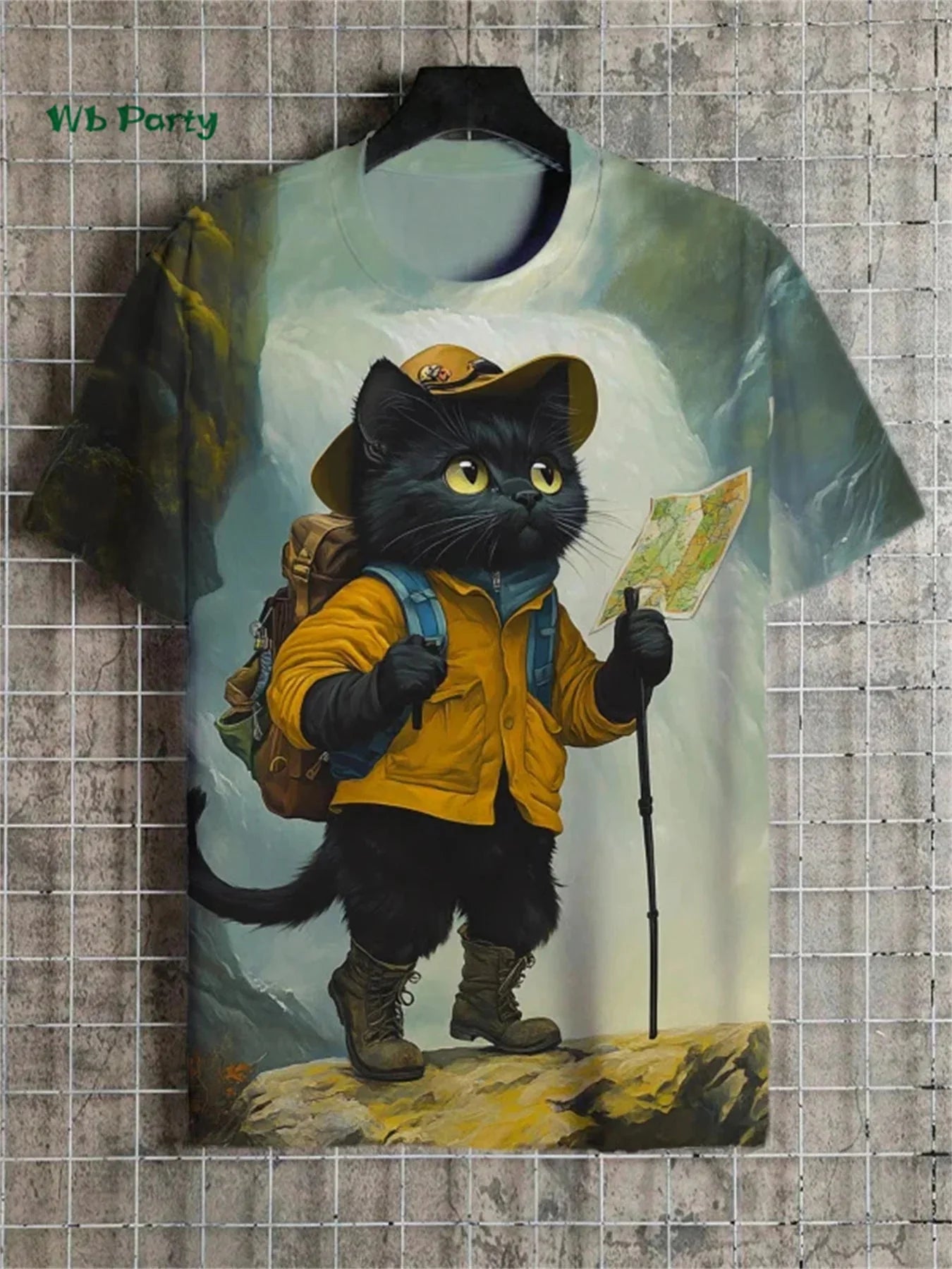 🐱 3D Travel Cat Print T-Shirt – Playful Summer Streetwear