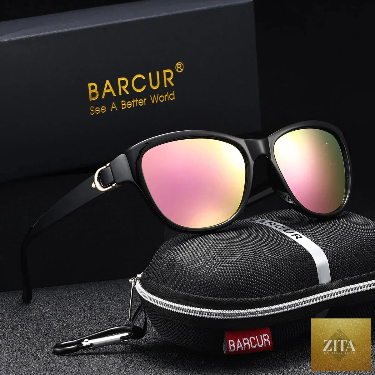 Stevvex BARCUR polarized men's sunglasses with elliptical gradient TAC lenses, lightweight stainless steel frame, UV400 protection.