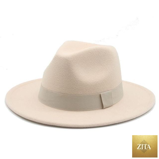 Elegant women's wide brim fedora hat by Stevvex, featuring a warm retro style, dress cap, and adjustable belt, size 56-58cm.