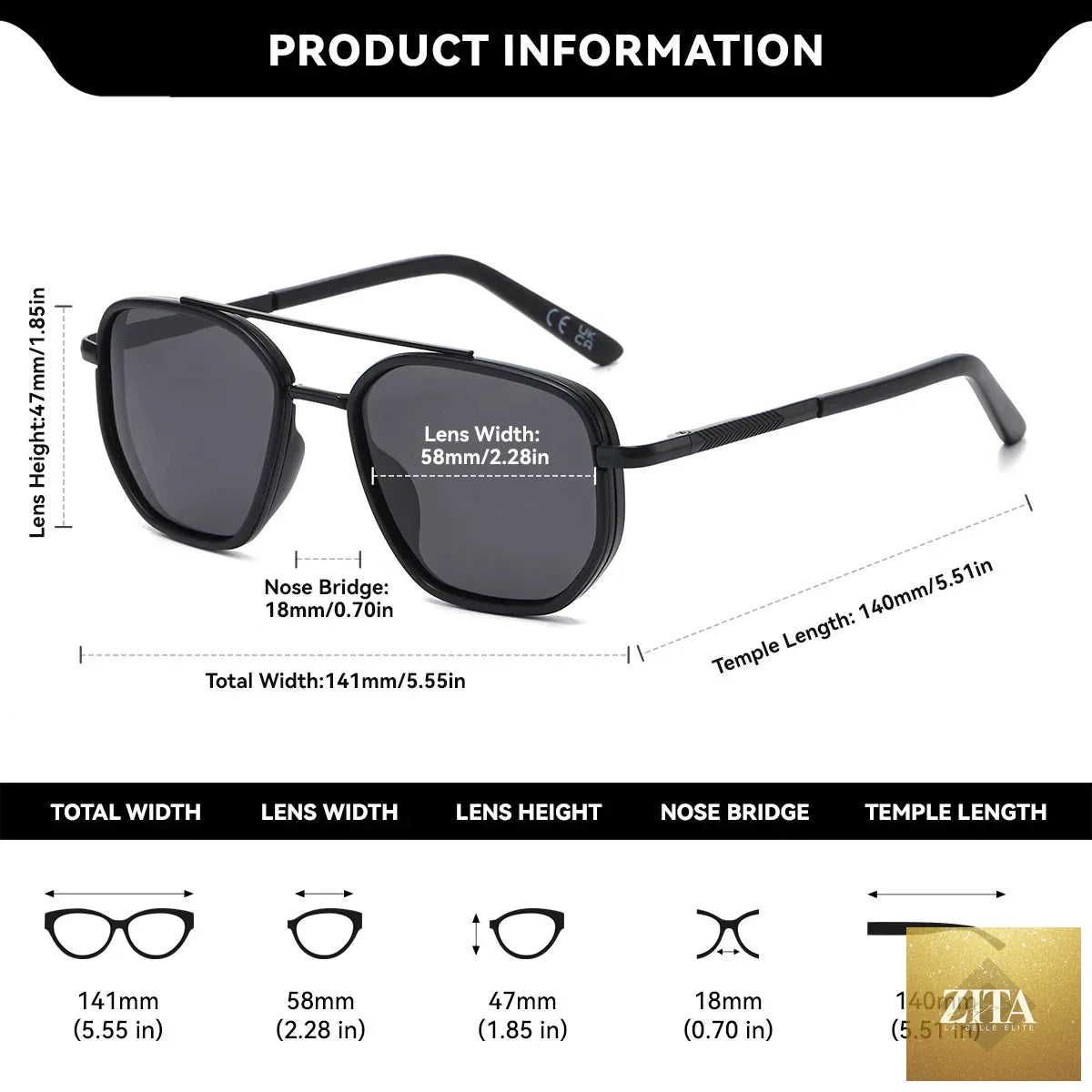 Stevvex polarized sunglasses with polygon frame, thick striped design, TAC lenses, UV400 protection, perfect for outdoor summer activities.