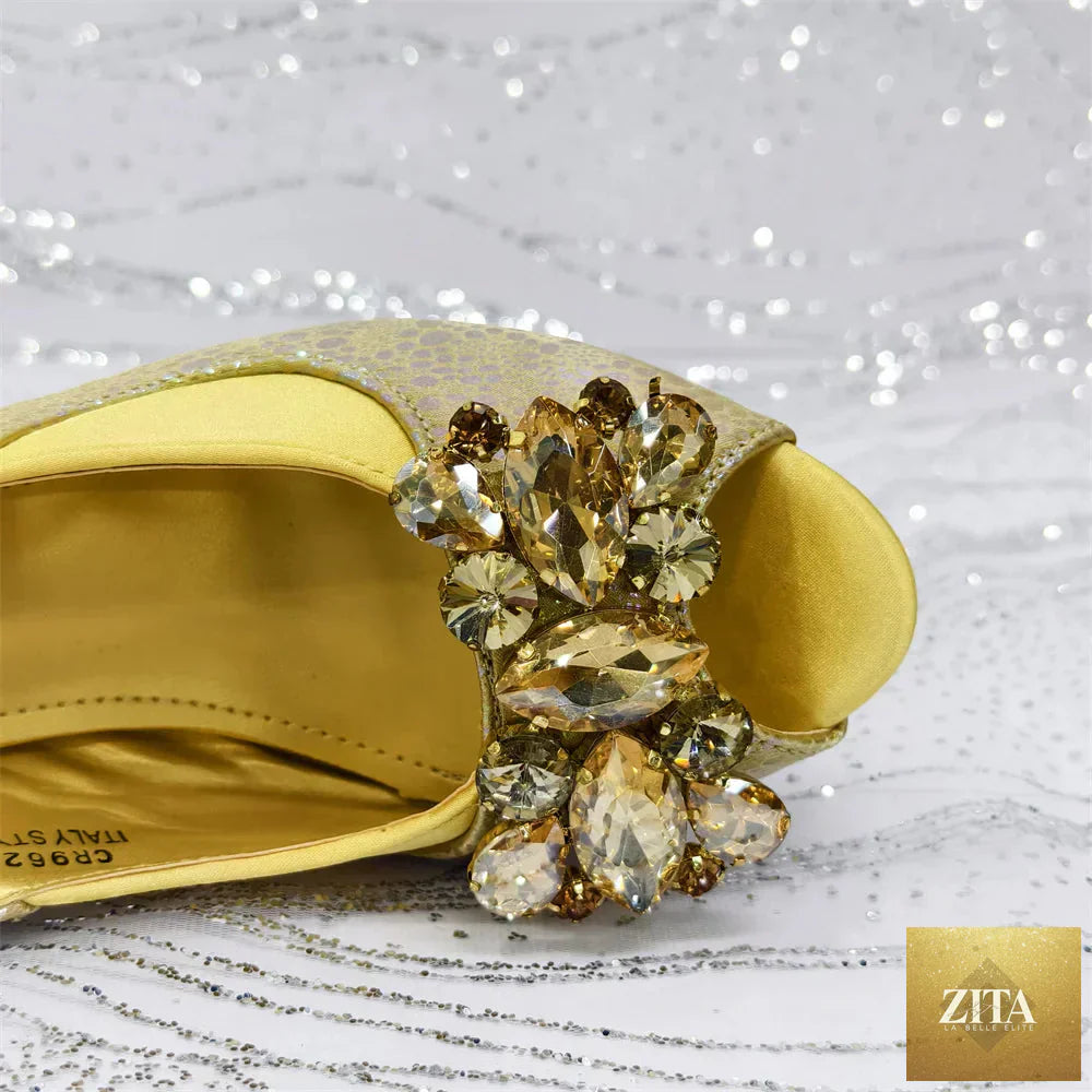 Elegant women’s high heels and matching bag set in luxurious style by EdleessFashion, featuring sleek design and sophisticated details.