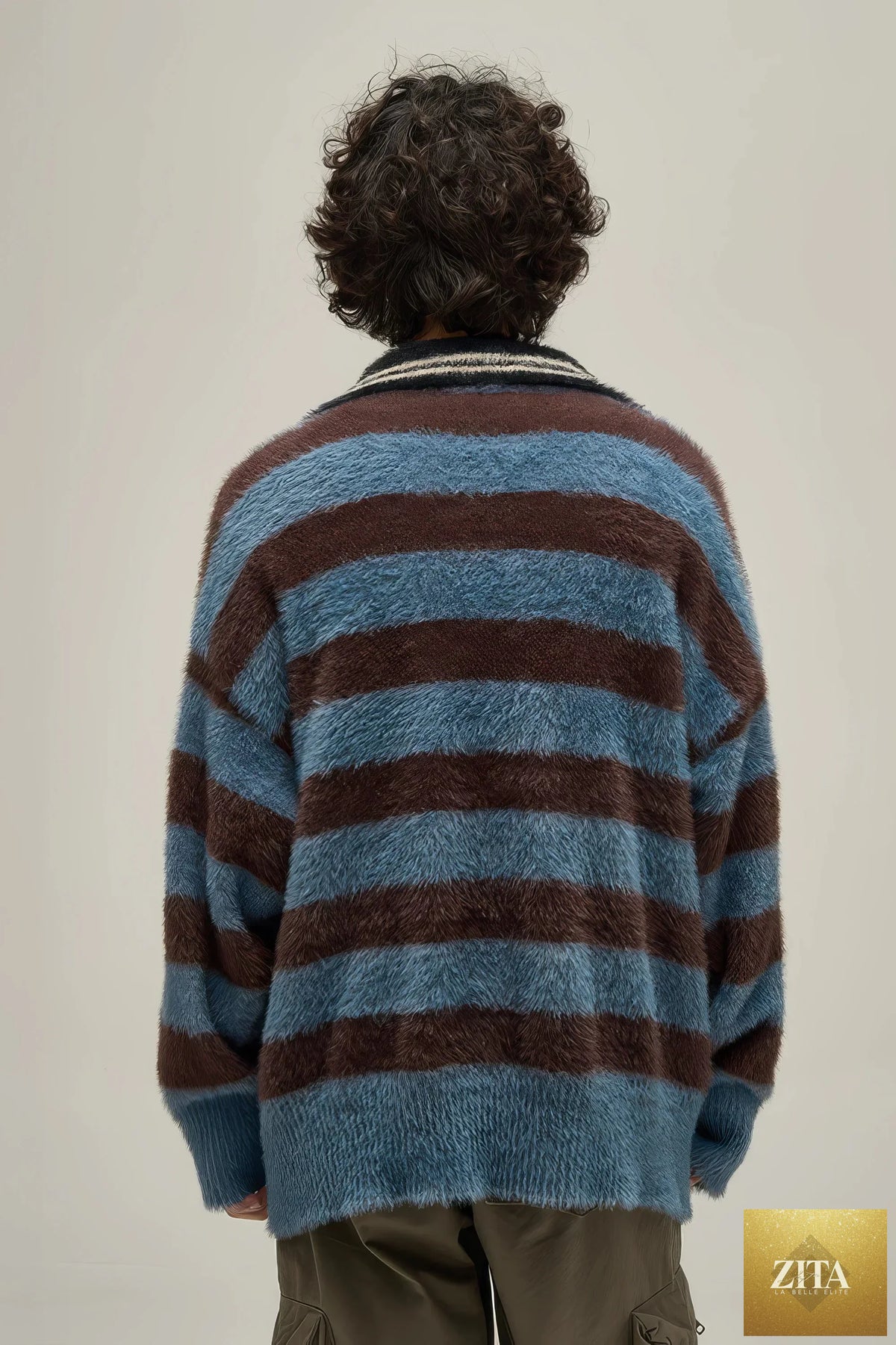 American Style Oversized Knit Sweater by 4inme, cozy knit sweater with a relaxed fit and chunky texture, ideal for casual wear.