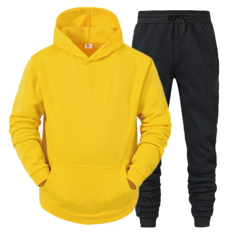 Men Sportswear Sweater Suit Hoodies + Pants Sports Clothing Spring Autumn Sets Jogging Trousers Running Male Tracksuits ZITA LA BELLE ÉLITE
