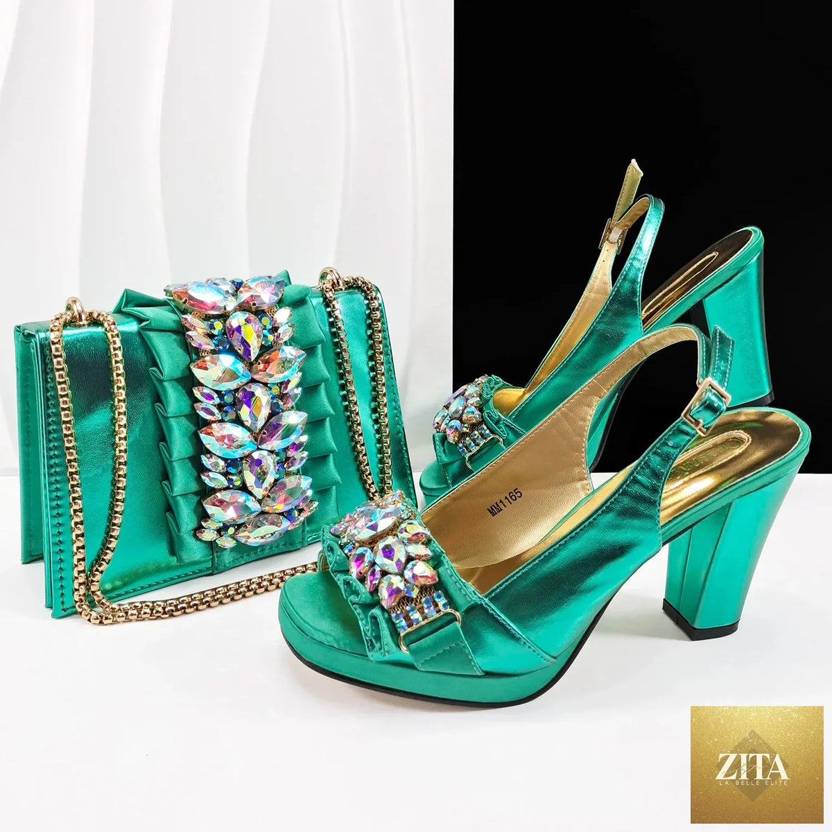 Elegant Italian shoes and matching bag set by EdleessFashion, showcasing luxurious design and craftsmanship.